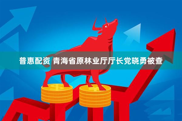 普惠配资 青海省原林业厅厅长党晓勇被查
